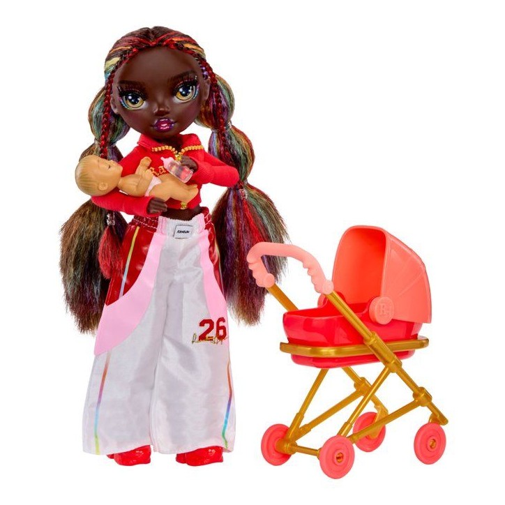 Junior High Babysitters – Iris Bow - Poupée 23 cm - Bébé, Poussette, Couffin, Biberon, Peigne, Tenue et Accessoires Junior High Babysitters – Iris Bow - Poupée 23 cm - Bébé, Poussette, Couffin, Biberon, Peigne, Tenue et Accessoires