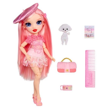 Rainbow High - Pretty in Paris - Bella - Poupée Mannequin - 27 cm - Accessoires et Animaux inclus