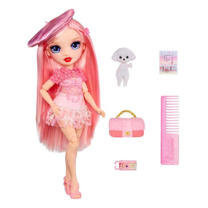 Rainbow High - Pretty in Paris - Bella - Poupée Mannequin - 27 cm - Accessoires et Animaux inclus Rainbow High - Pretty in Paris - Bella - Poupée Mannequin - 27 cm - Accessoires et Animaux inclus