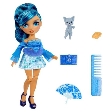 Rainbow High - Pretty in Paris - Skyler - Poupée Mannequin - 27 cm - Accessoires et Animaux inclus