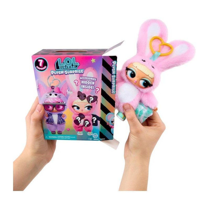 L.O.L. Surprise! Plush Surprise - Peluche avec 7 Surprises incluses -
