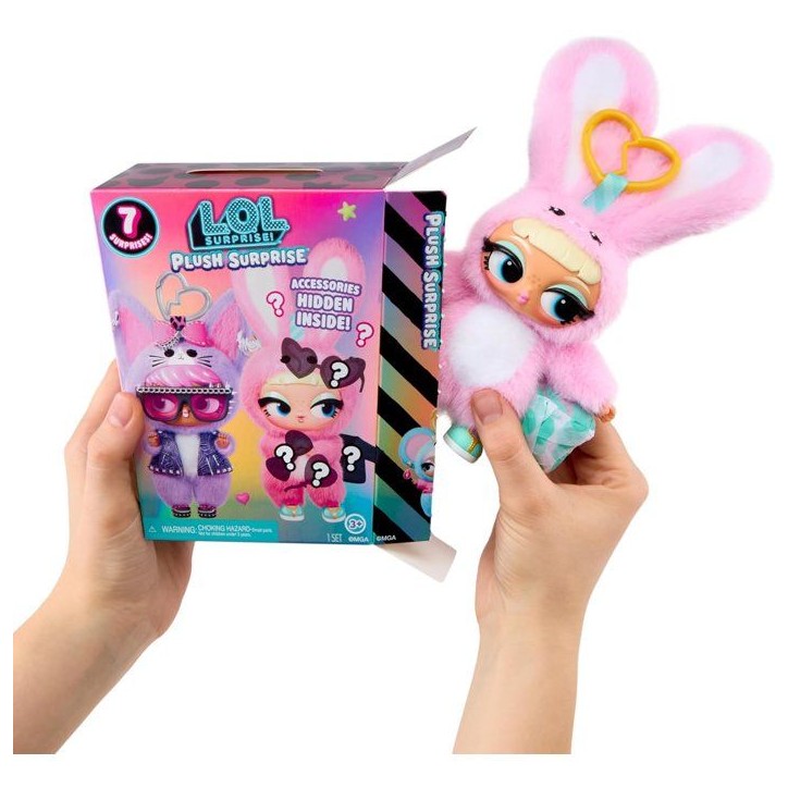 L.O.L. Surprise! Plush Surprise - Peluche avec 7 Surprises incluses - Porte-clés - 6 modeles a collectionner - Des 4 ans L.O.L. Surprise! Plush Surprise - Peluche avec 7 Surprises incluses - Porte-clés - 6 modeles a collectionner - Des 4 ans