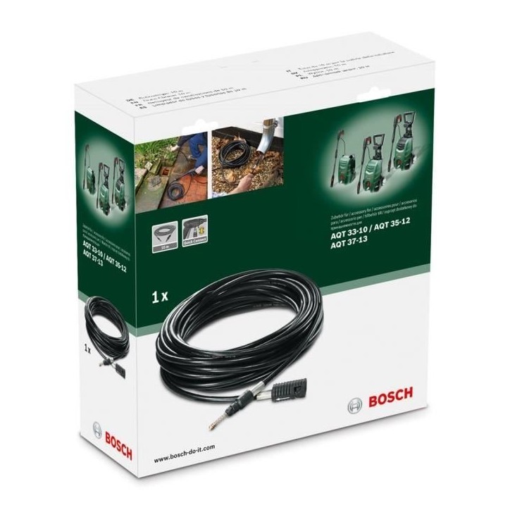 BOSCH Nettoyeur de canalisations - Accessoire nettoyeur haute-pression - 10 m BOSCH Nettoyeur de canalisations - Accessoire nettoyeur haute-pression - 10 m