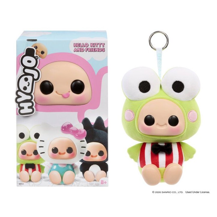 Hyojo - Keroppi - Série Hello Kitty and Friends - Peluches squishy a collectionner - Porte clé