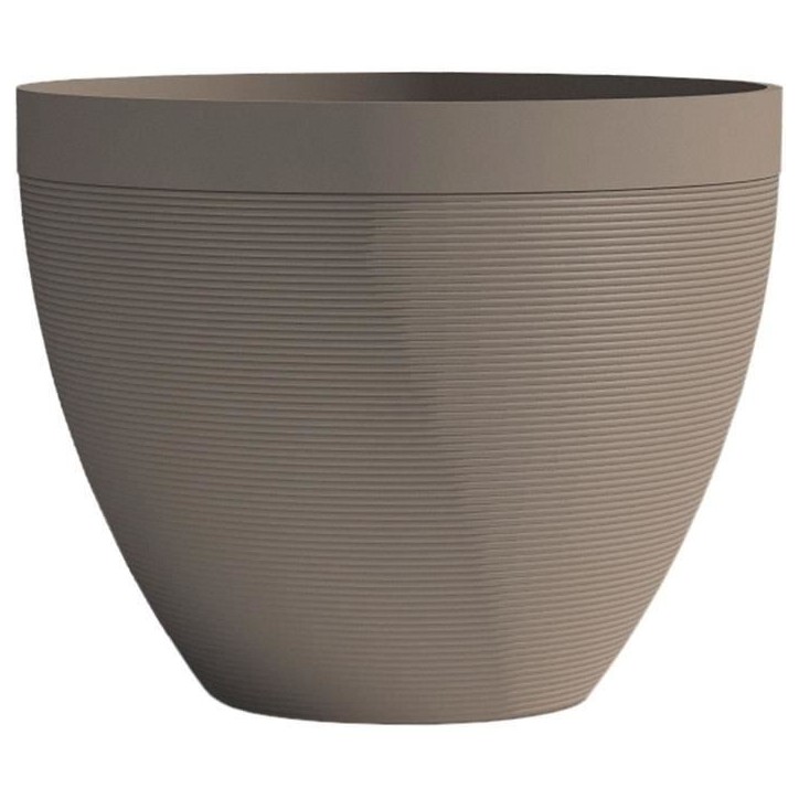 Pot de fleurs - GARDEN ID - Green Care Impact Taupe - 30 x 26 cm - Garanti 10ans - 100% recyclé - Résistant UV/gel