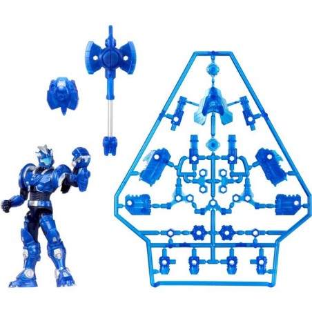 Armorsaurs - TJ - Pilote de Tricératops - Figurine de 9,5 cm - Armure Interchangeable - Accessoire Transformable - Des 6 ans