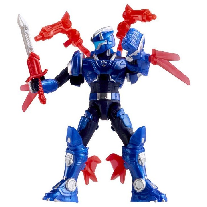 Armorsaurs - TJ - Pilote de Tricératops - Figurine de 9,5 cm - Armure Interchangeable - Accessoire Transformable - Des 6 ans