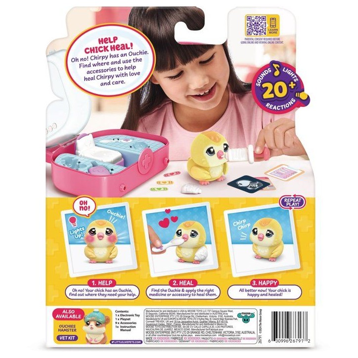 Kit vétérinaire - LITTLE LIVE PETS - Poussin Ouchies - Soins - Accessoires