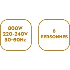 Fondue LITTLE BALANCE - Happy Fondue - Capacité 2L - Jusqu'a 8 personnes - Thermostat réglable - 800 W