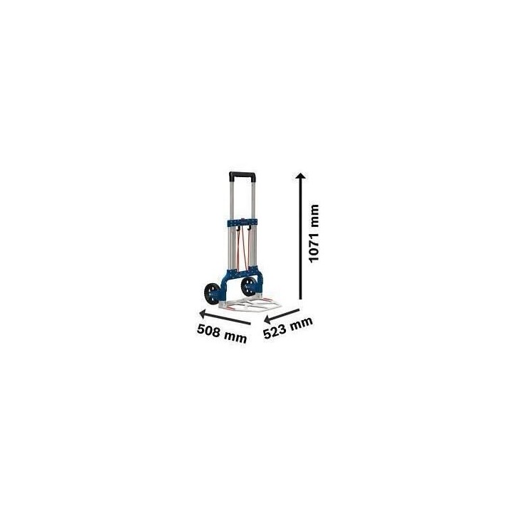 Diable Bosch Professional repliable de transport pour L-Boxx, capacité de 125kg au sol - 1600A001SA