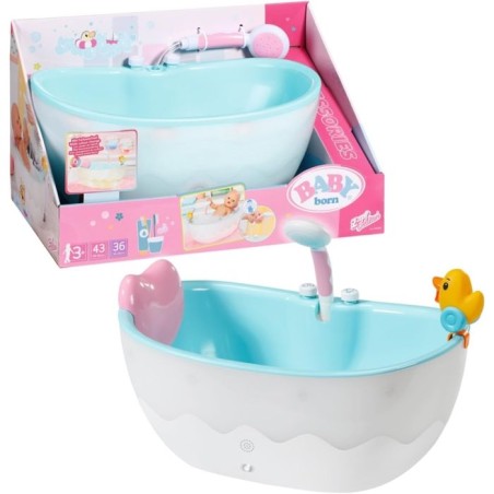 Baby Born - Baignoire pour poupée - Bain moussant musicale - Sons de
