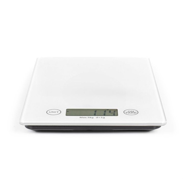 Balance de cuisine électronique - LIVOO - DOM451W - Plateau en verre - 5 kg - Ultra slim