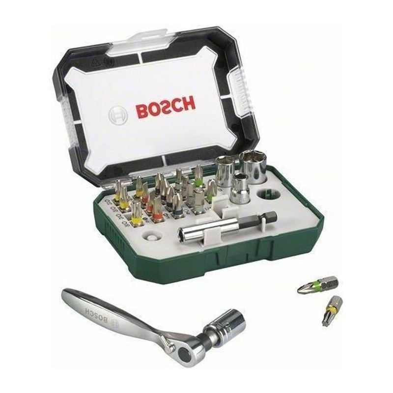 Set embout de vissage Bosch (Kit 26 pieces, Assortiment d'embouts de Set embout de vissage Bosch (Kit 26 pieces, Assortiment d'embouts de