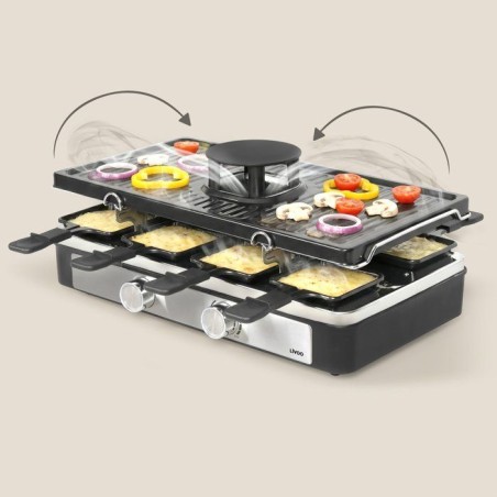 Raclette - LIVOO - DOC372N - 8 personnes - grill - hotte aspirante