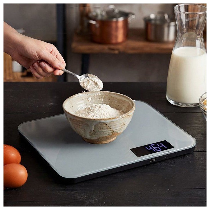 Balance de cuisine électronique - LIVOO - DOM548G - Verre - 15 kg - LCD rétroéclairé Balance de cuisine électronique - LIVOO - DOM548G - Verre - 15 kg - LCD rétroéclairé