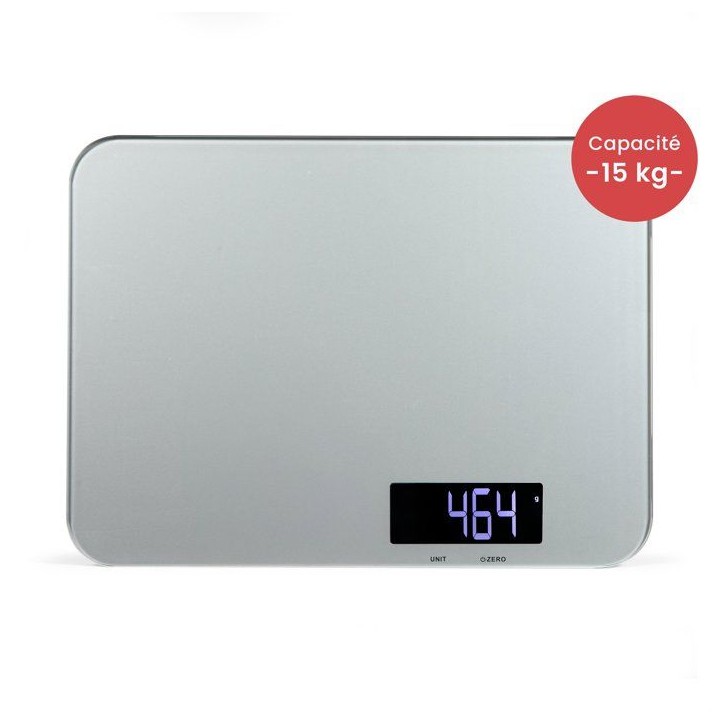 Balance de cuisine électronique - LIVOO - DOM548G - Verre - 15 kg - LCD rétroéclairé Balance de cuisine électronique - LIVOO - DOM548G - Verre - 15 kg - LCD rétroéclairé