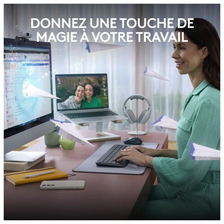 Clavier - Sans fil - Logitech - Signature Slim K950 - AZERTY - Graphite