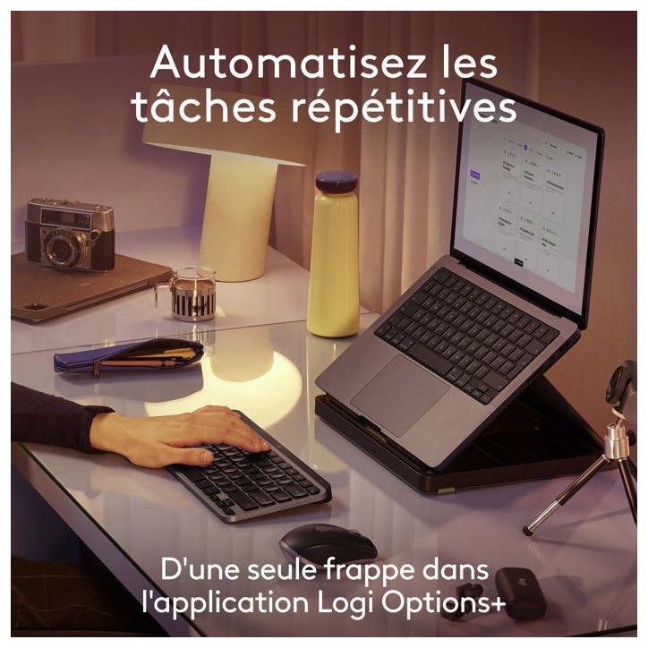 Clavier - Sans fil - Logitech - MX Keys Mini - Pour Mac - AZERTY - Noir
