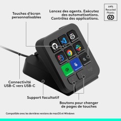 Pavé macro programmable - Filaire - Logitech - MX Keypad - Graphite