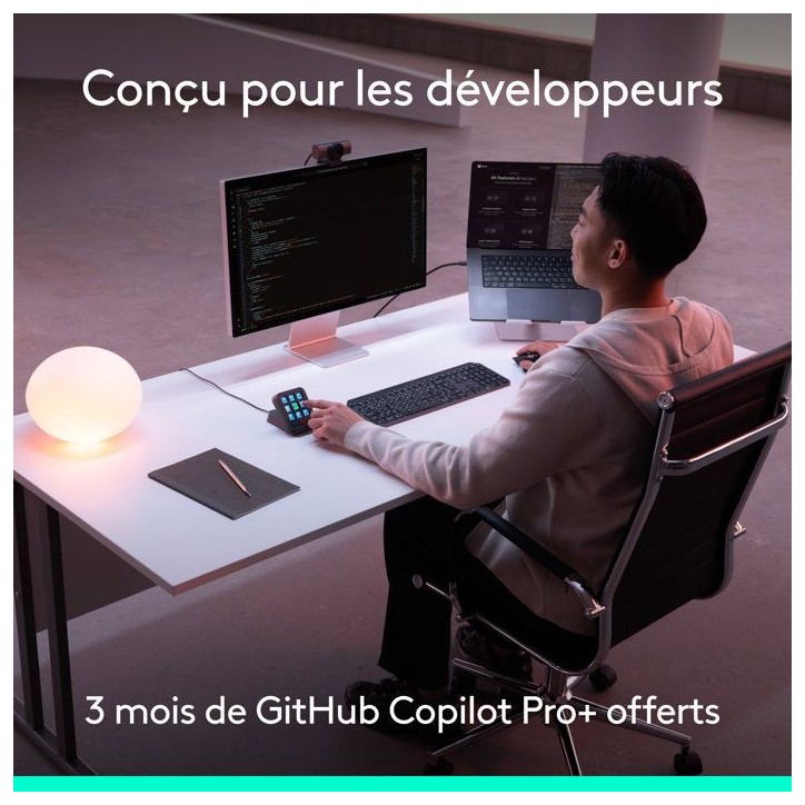 Pavé macro programmable - Filaire - Logitech - MX Keypad - Graphite