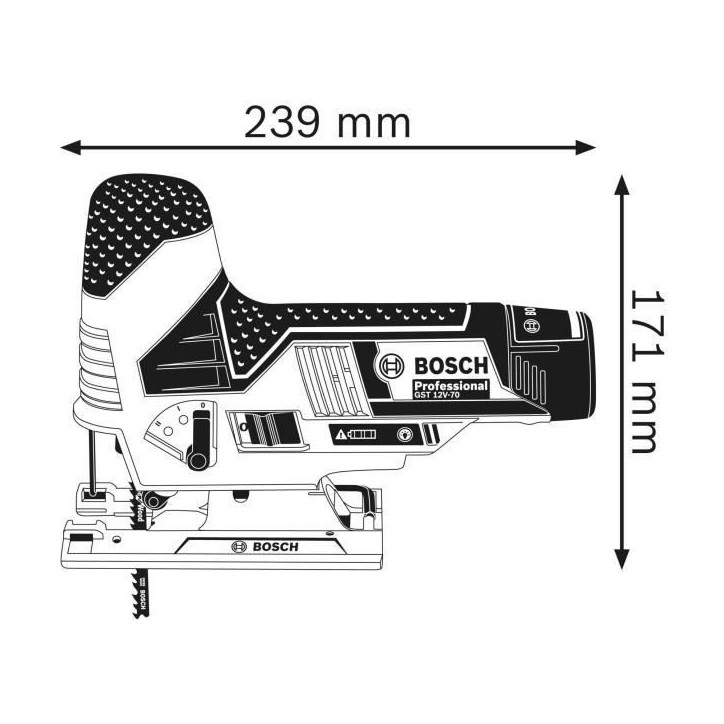 Scie sauteuse - BOSCH - GST 12V-70 - 12V - Légere et compacte - Systeme SDS Scie sauteuse - BOSCH - GST 12V-70 - 12V - Légere et compacte - Systeme SDS