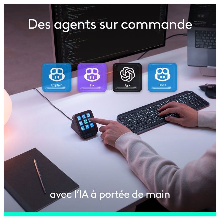 Pavé macro programmable - Filaire - Logitech - MX Keypad - Graphite