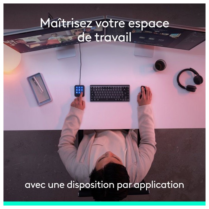Pavé macro programmable - Filaire - Logitech - MX Keypad - Graphite