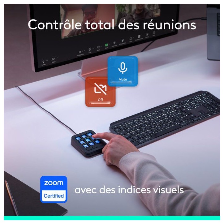 Pavé macro programmable - Filaire - Logitech - MX Keypad - Graphite