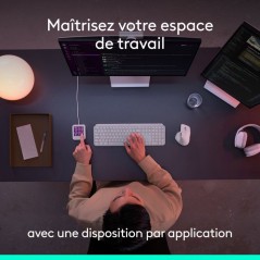 Pavé macro programmable - Filaire - Logitech - MX Keypad - Gris pâle