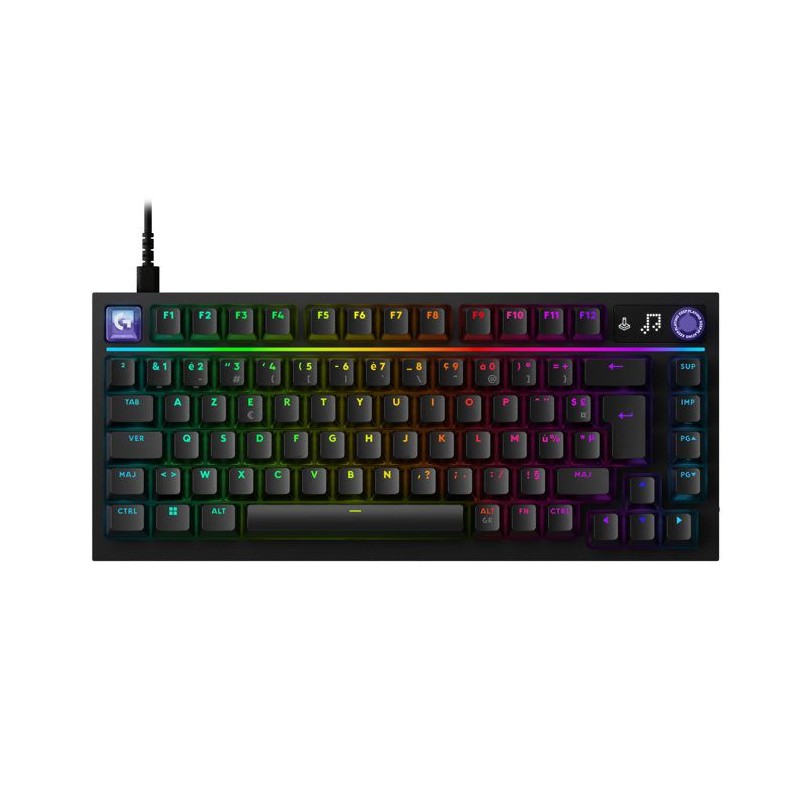 Clavier gamer - Filaire - Logitech G - G316 X 75 - AZERTY - USB - Noir