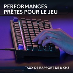 Clavier gamer - Filaire - Logitech G - G316 X 75 - AZERTY - USB - Noir