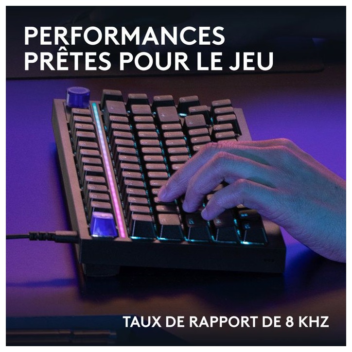 Clavier gamer - Filaire - Logitech G - G316 X 75 - AZERTY - USB - Noir Clavier gamer - Filaire - Logitech G - G316 X 75 - AZERTY - USB - Noir