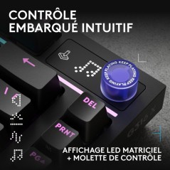 Clavier gamer - Filaire - Logitech G - G316 X 75 - AZERTY - USB - Noir