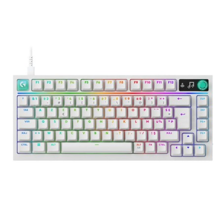 Clavier gamer - Filaire - Logitech G - G316 X 75 - AZERTY - USB - Blan