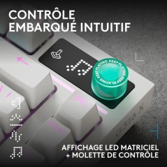 Clavier gamer - Filaire - Logitech G - G316 X 75 - AZERTY - USB - Blan