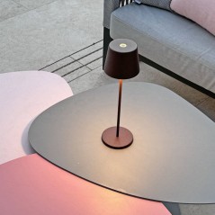 Lampe de table sans fil - LUMISKY - KELLY VINTAGE - Aluminium marron -