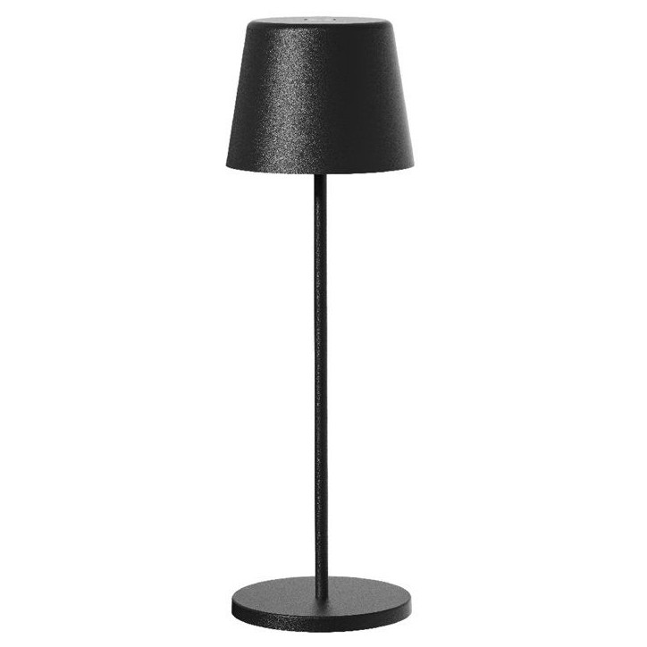 Lampe de table sans fil - LUMISKY - KELLY BLACK - Aluminium noir - LED blanc dimmable - rechargeable - H38 cm
