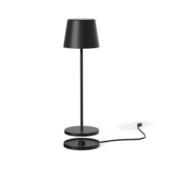 Lampe de table sans fil - LUMISKY - KELLY BLACK - Aluminium noir - LED blanc dimmable - rechargeable - H38 cm