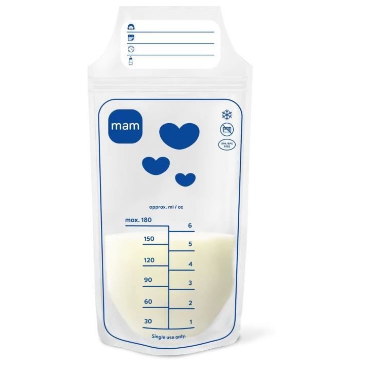 Sachets de conservation - MAM - Pack de 25 - 180 ml Sachets de conservation - MAM - Pack de 25 - 180 ml
