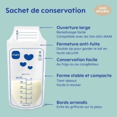 Sachets de conservation - MAM - Pack de 25 - 180 ml