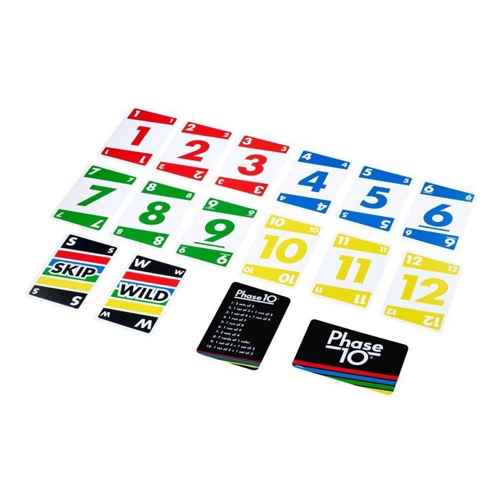 Phase 10 - Jeu de cartes - Mattel Games - Variante du rami, 108 cartes - Des 7 ans Phase 10 - Jeu de cartes - Mattel Games - Variante du rami, 108 cartes - Des 7 ans