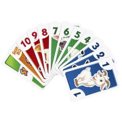 Skip-Bo Junior - Jeu de cartes - Mattel Games - 2 niveaux de jeu, 112 cartes - Des 5 ans