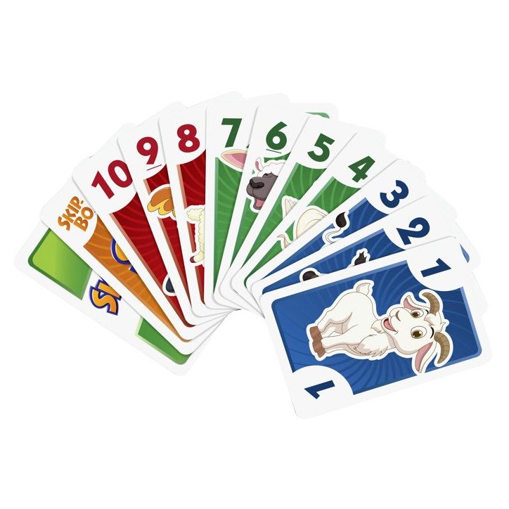 Skip-Bo Junior - Jeu de cartes - Mattel Games - 2 niveaux de jeu, 112 cartes - Des 5 ans Skip-Bo Junior - Jeu de cartes - Mattel Games - 2 niveaux de jeu, 112 cartes - Des 5 ans