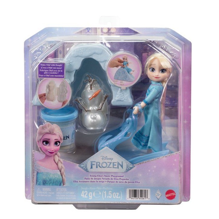 Coffret poupée - DISNEY LA REINE DES NEIGES - Elsa 14 cm - Avec pâte a neige, moule Olaf et luge de glace - Des 3 ans Coffret poupée - DISNEY LA REINE DES NEIGES - Elsa 14 cm - Avec pâte a neige, moule Olaf et luge de glace - Des 3 ans