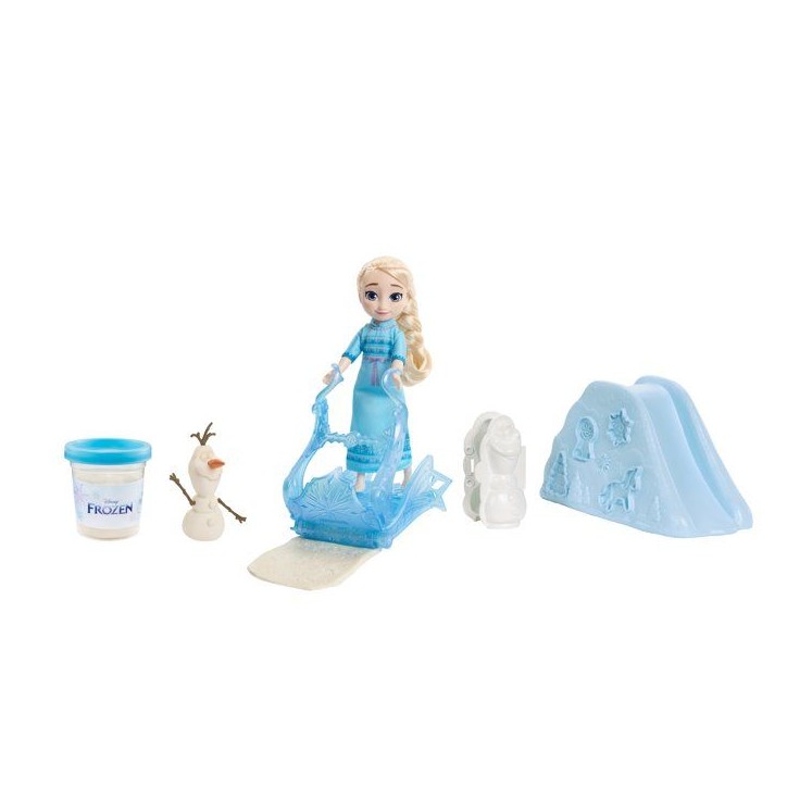 Coffret poupée - DISNEY LA REINE DES NEIGES - Elsa 14 cm - Avec pâte a neige, moule Olaf et luge de glace - Des 3 ans Coffret poupée - DISNEY LA REINE DES NEIGES - Elsa 14 cm - Avec pâte a neige, moule Olaf et luge de glace - Des 3 ans