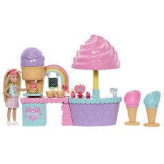 Coffret Boutique de glaces avec poupée - BARBIE Chelsea - JMJ42 - Pâ