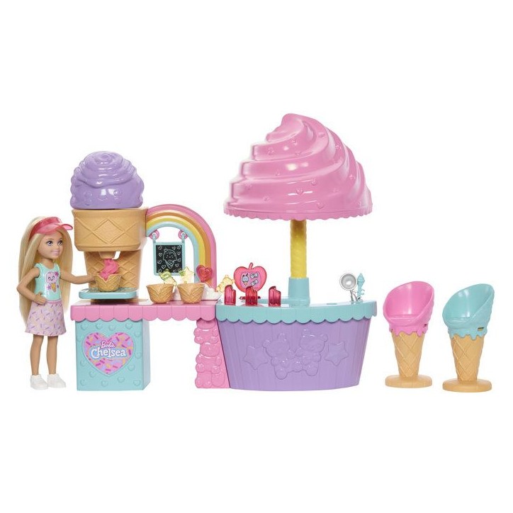 Coffret Boutique de glaces avec poupée - BARBIE Chelsea - JMJ42 - Pâte a modeler et 10 accessoires - Multicolore Coffret Boutique de glaces avec poupée - BARBIE Chelsea - JMJ42 - Pâte a modeler et 10 accessoires - Multicolore