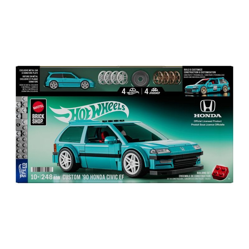 Jeu de construction - HOT WHEELS - JHF62 - Brick Shop Honda Civic EF -
