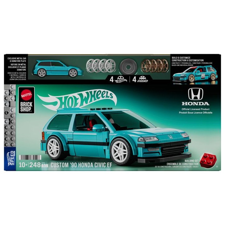 Jeu de construction - HOT WHEELS - JHF62 - Brick Shop Honda Civic EF - 250 briques - Échelle 1:32 - Des 10 ans Jeu de construction - HOT WHEELS - JHF62 - Brick Shop Honda Civic EF - 250 briques - Échelle 1:32 - Des 10 ans