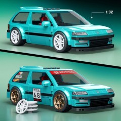 Jeu de construction - HOT WHEELS - JHF62 - Brick Shop Honda Civic EF -